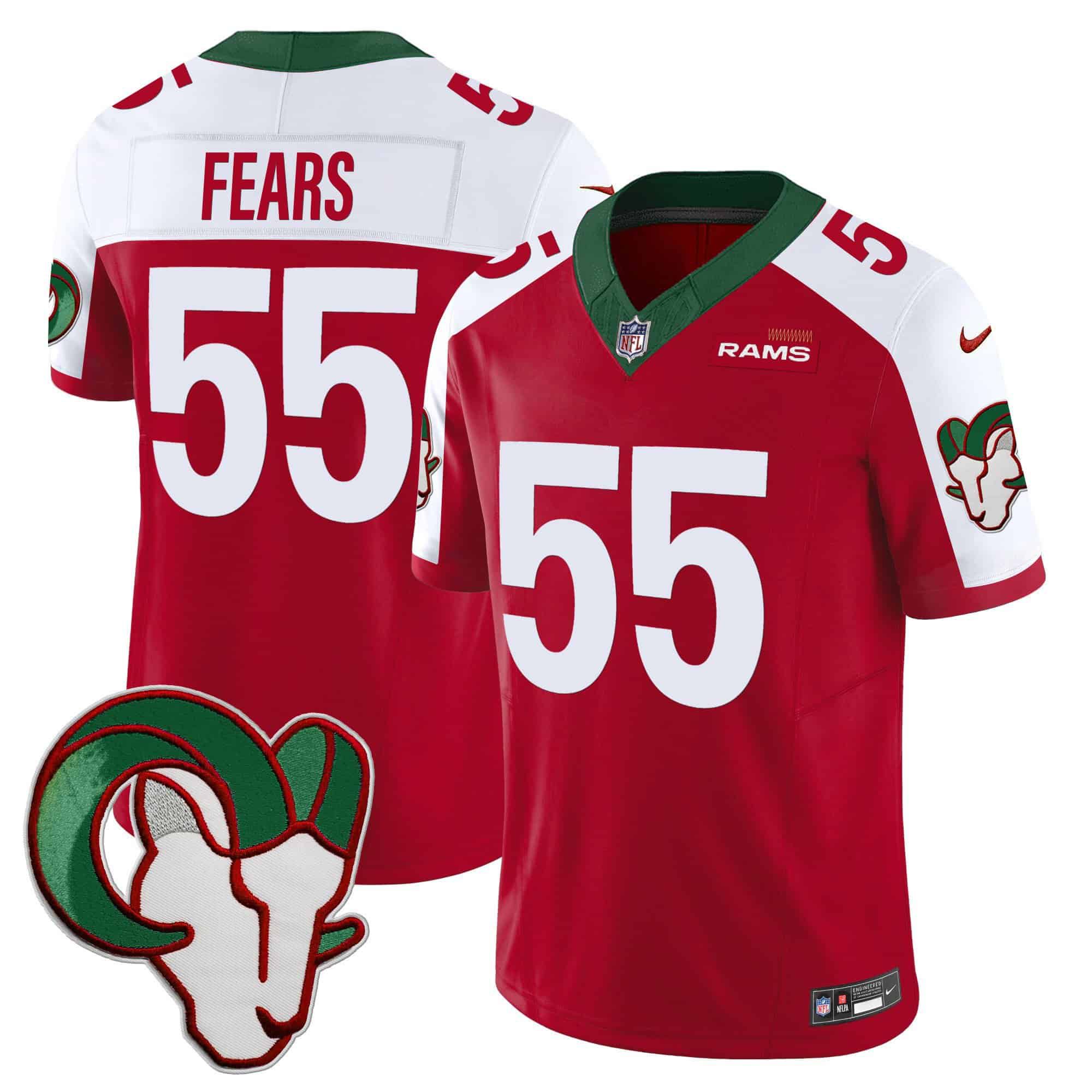 Men Los Angeles Rams #55 Fears Red 2024 Nike Mexico Vapor Limited NFL Jersey